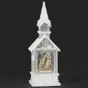 Roman Holidays 135172N LED Swirl Church with Silver Nativity