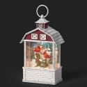 Roman Holidays 135177N LED Swirl Barn with Cardinal Scene