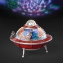 Roman Holidays 135198 LED Musical Swirl UFO Ship With Santa