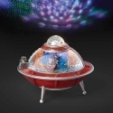 Roman Holidays 135198 LED Musical Swirl UFO Ship With Santa - No Free Ship