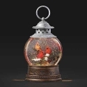 Roman Holidays 135202N LED Swirl Bronze Lantern With Cardinal
