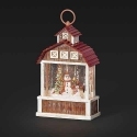 Roman Holidays 135237 LED Swirl Barn Lantern With Snowman