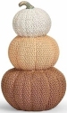 Roman Holidays 135240 Tricolor Knit Pattern Pumpkin Stack Figurine