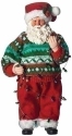 Roman Holidays 135290 Santa with Ugly Sweater Fabric Mache Figurine