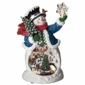 Roman Holidays 135302N LED Muusical Blue Snowman Figurine