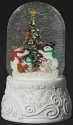 Roman Holidays 135316 120MM Musical LED Snowmen and Tree Glitterdome