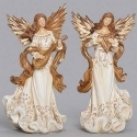 Roman Holidays 135323 Angel In Cream and Gold Figurines 2 Piece Set