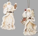 Roman Holidays 135338 Snowman In Cream and Gold Ornaments 2 Piece Set