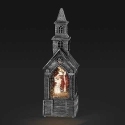 Roman Holidays 135340N LED Swirl Church With Holy Family