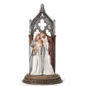 Roman Holidays 135356 Burgundy and Pewter Holy Family With Arch Figurine