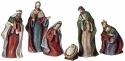 Roman Holidays 135370 Nativity with Fleur de Lis Pattern 6 Piece Set Figurine