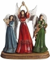 Roman Holidays 135373 Triple Angels on Base with Fleur de Lis Pattern Figurine