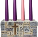 Roman Holidays 135377 Stone Block Advent Candle Holder