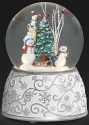 Roman Holidays 135422 100MM Snowman and Tree Musical Glitterdome