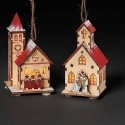 Roman Holidays 135441N LED Church Ornament Set of 2
