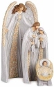 Roman Holidays 135633 Nesting Angel and Holy Family 3 Piece Set Figurine