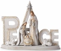 Roman Holidays 135635 Peace Holy Family Scene Ivory and Grey Figurine