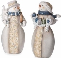 Roman Holidays 135637 Snowman With Presents In Grey and Ivory 2 Piece Set