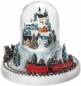 Roman Holidays 135692 100MM Train Rotating Around Town Musical Glitterdome