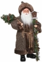 Roman Holidays 135932 Santa With Birdhouse and Brown Coat - No Free Ship