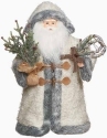 Roman Holidays 135934 White Santa Treetopper With Snowshoes