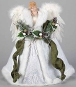 Roman Holidays 135935 Angel Treetopper With White and Green Garland