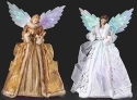 Roman Holidays 135938 LED Angel Treetoppers Set of 2 Silver Gold - No Free Ship