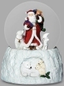 Roman Holidays 136039N 100MM Musical Santa and Polar Bear Dome