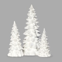 Roman Holidays 136055N Set of 3 White Resin Christmas Trees