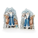 Roman Holidays 136058N Set of 2 Santa and Deer Figurines