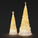 Roman Holidays 136151N Gold Glitter Ombre Lighted Tree Set of 2