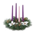 Roman Holidays 136292N White Poinsettia Table Wreath