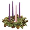 Roman Holidays 136293 Gold Holly Wreath Candles Not Included