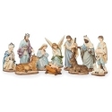 Roman Holidays 136294 Blue Nativity Set of 11 Pieces - No Free Ship