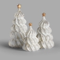 Roman Holidays 136330N Meringue Style Christmas Trees Set of 3