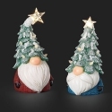 Roman Holidays 136407 Lighted Tree Hat Gnome Figurines Set of 2