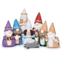 Roman Holidays 136408N Felt Gnome Nativity 8 Piece Set With Carry Bag