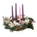 Roman Holidays 136413 Magnolia Christmas Table Wreath Candle Holder
