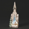 Roman Holidays 136414N Lighted Church With House Scene