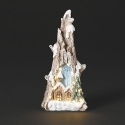 Roman Holidays 136416N Lighted Carved Log With Church Scene
