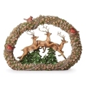 Roman Holidays 136444 Leaping Deer in Wreath Figurine