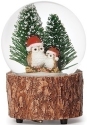 Roman Holidays 136540 100MM Musical Dome Owls in Santa Hats