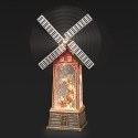 Roman Holidays 136549 Lighted Swirl Windmill With Santa Scene