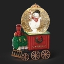 Roman Holidays 136551N Lighted Swirl Train Dome With Snowman