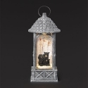 Roman Holidays 136556 Lighted Swirl Black Bears in Lantern