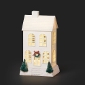 Roman Holidays 136562 Lighted Swirl House With Wreath