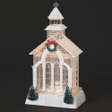 Roman Holidays 136564N Lighted Swirl Church With Tree and Wreath