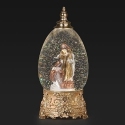 Roman Holidays 136571 Lighted Swirl Holy Family in Oval Dome