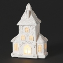 Roman Holidays 136628 Lighted White Church in Christmas Village