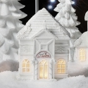 Roman Holidays 136629N Lighted White Sweet Shop in Christmas Village